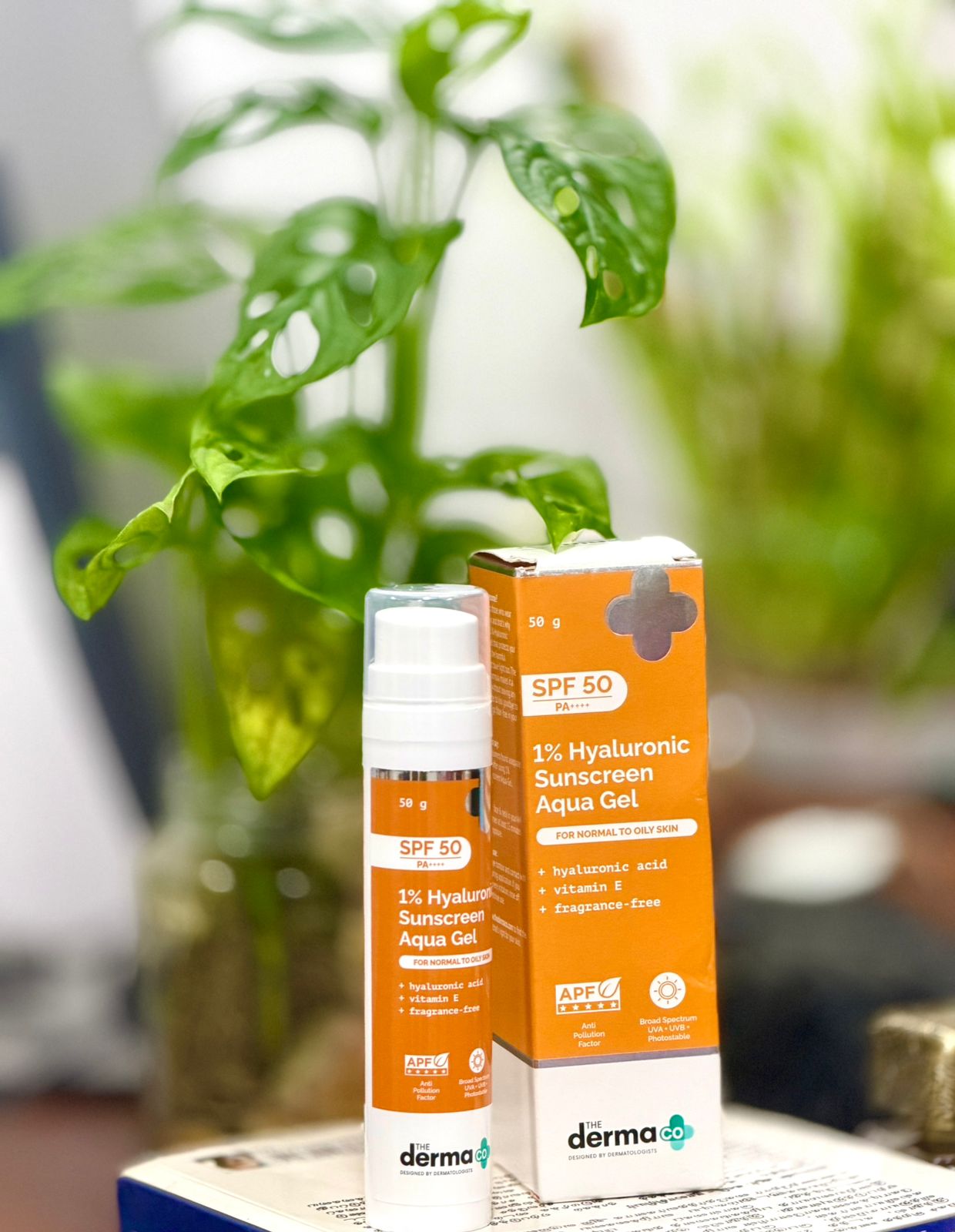 THE DERMA CO 1% Hyaluronic Sunscreen Aqua Gel